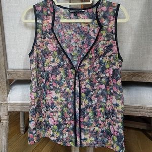 Walter Baker Sheer Multicolor Sleeveless Top